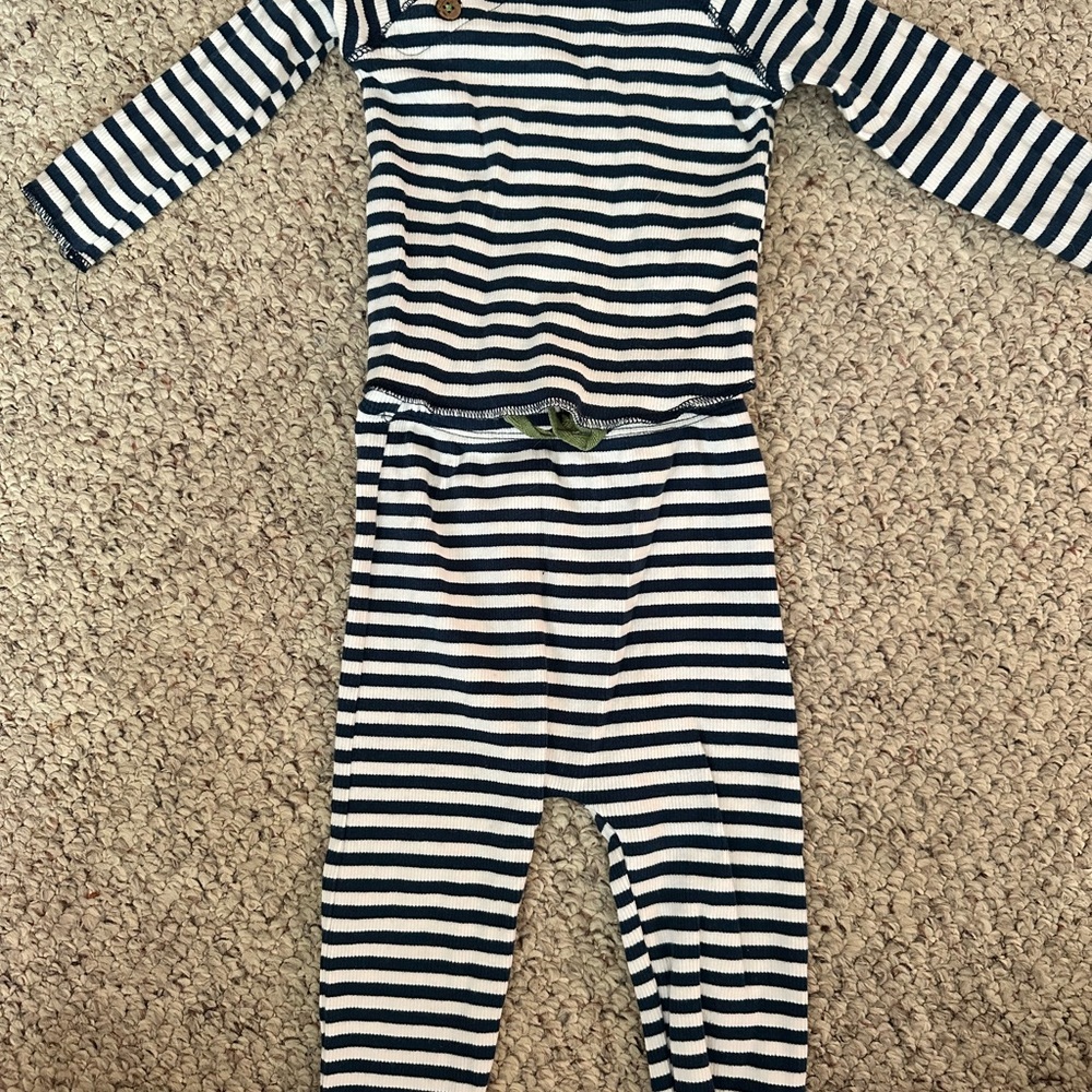 Striped Long Sleeve Baby Onesie